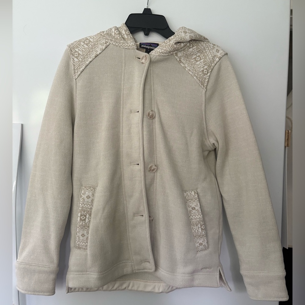 Patagonia Beige Button-Up Cardigan jacket